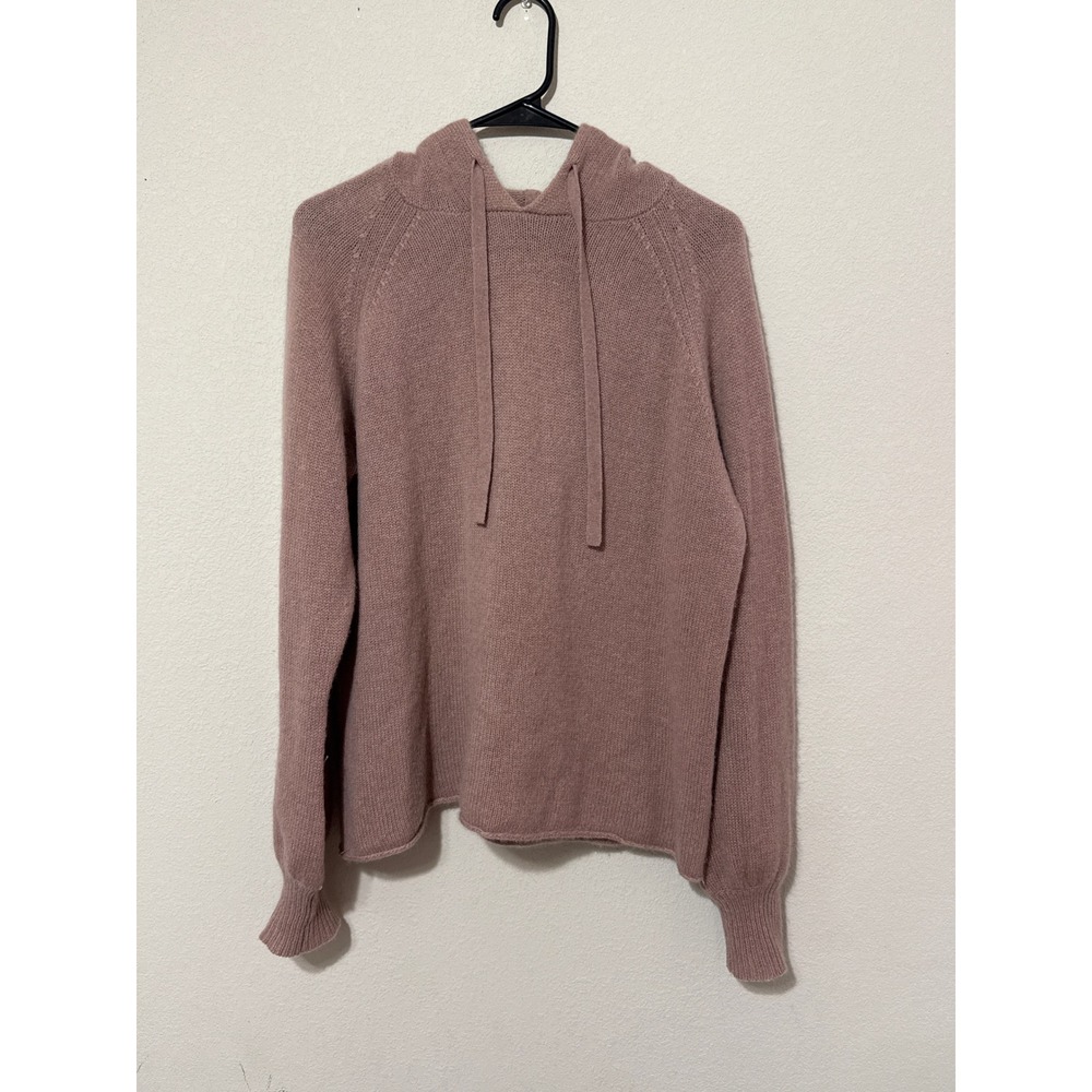 Skull Cashmere Pink Lightweight Hoodie Women's Large Home Girl Embroidered Hood